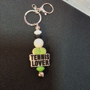 Tennis Lover Keychain with Beads